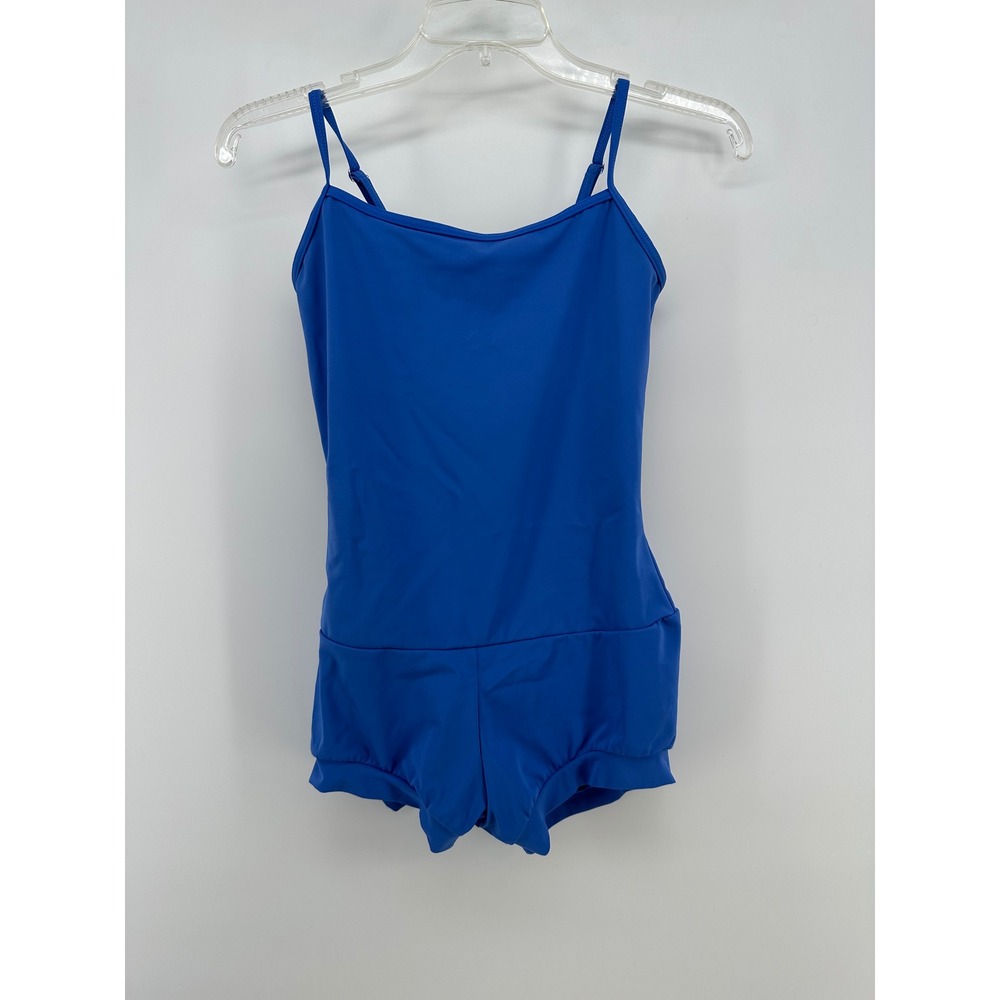 Balera Royal Blue Camisole Bubble Short Dance Leotard Size SA Adjustable Straps